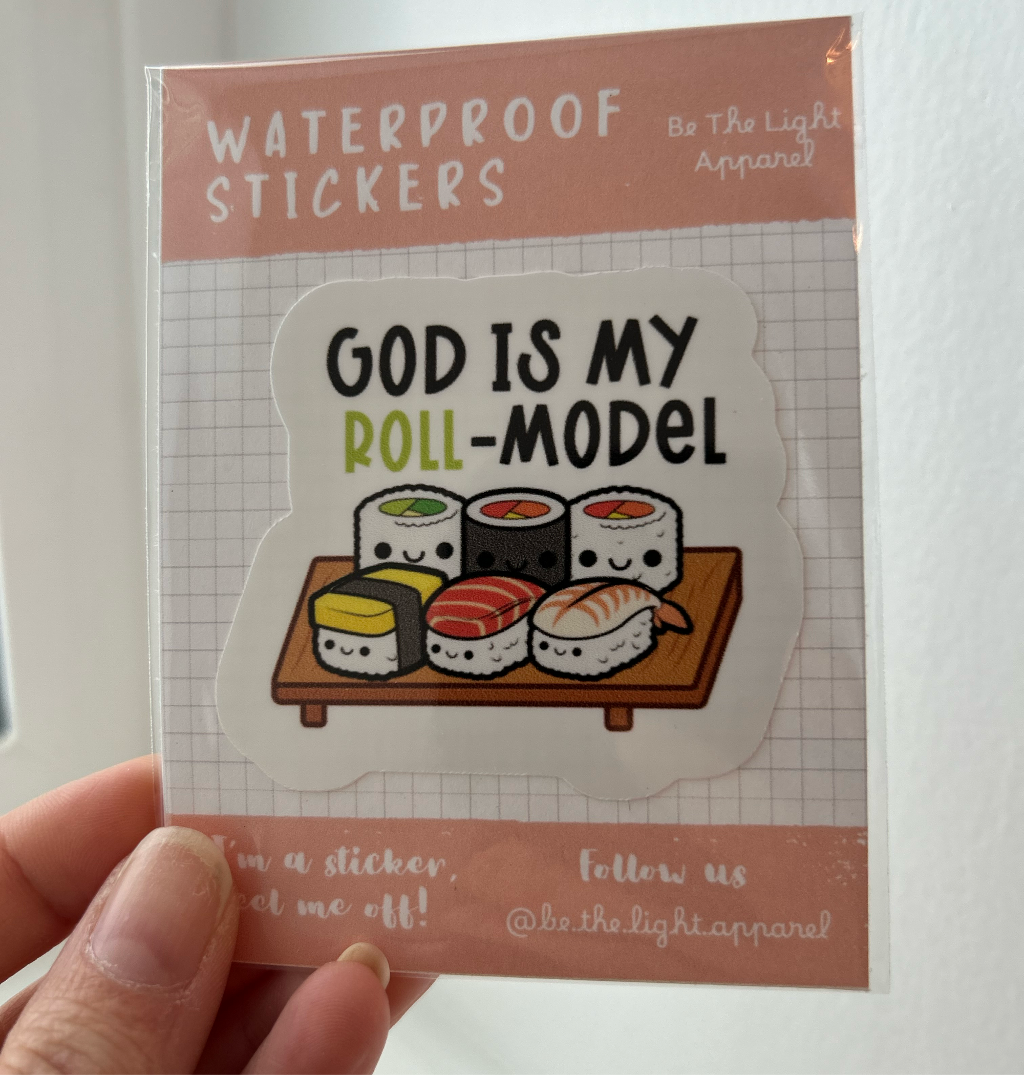 God Is My Roll-Model - Waterproof Sticker