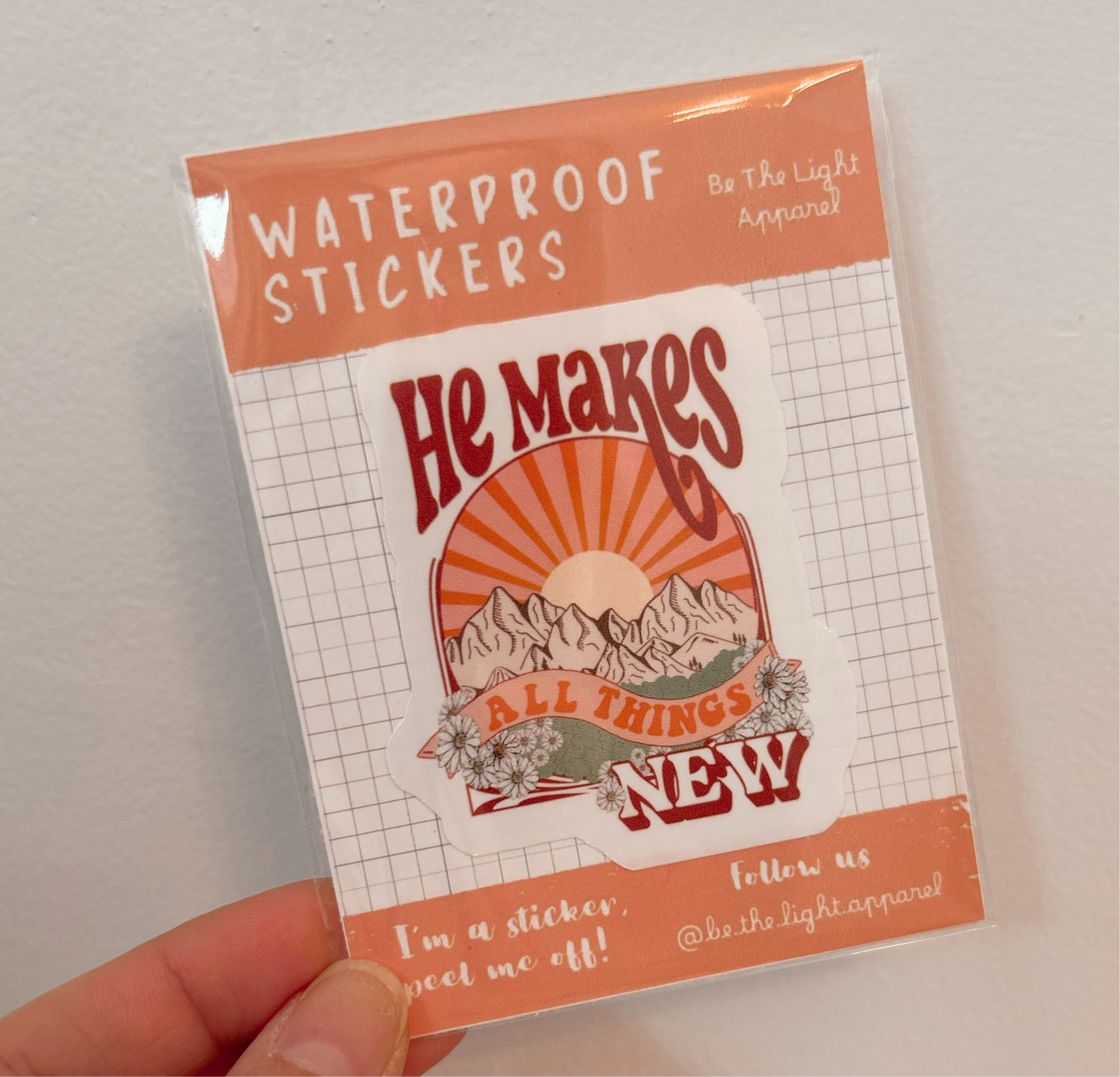 He Makes All Things New - Waterproof Stickers