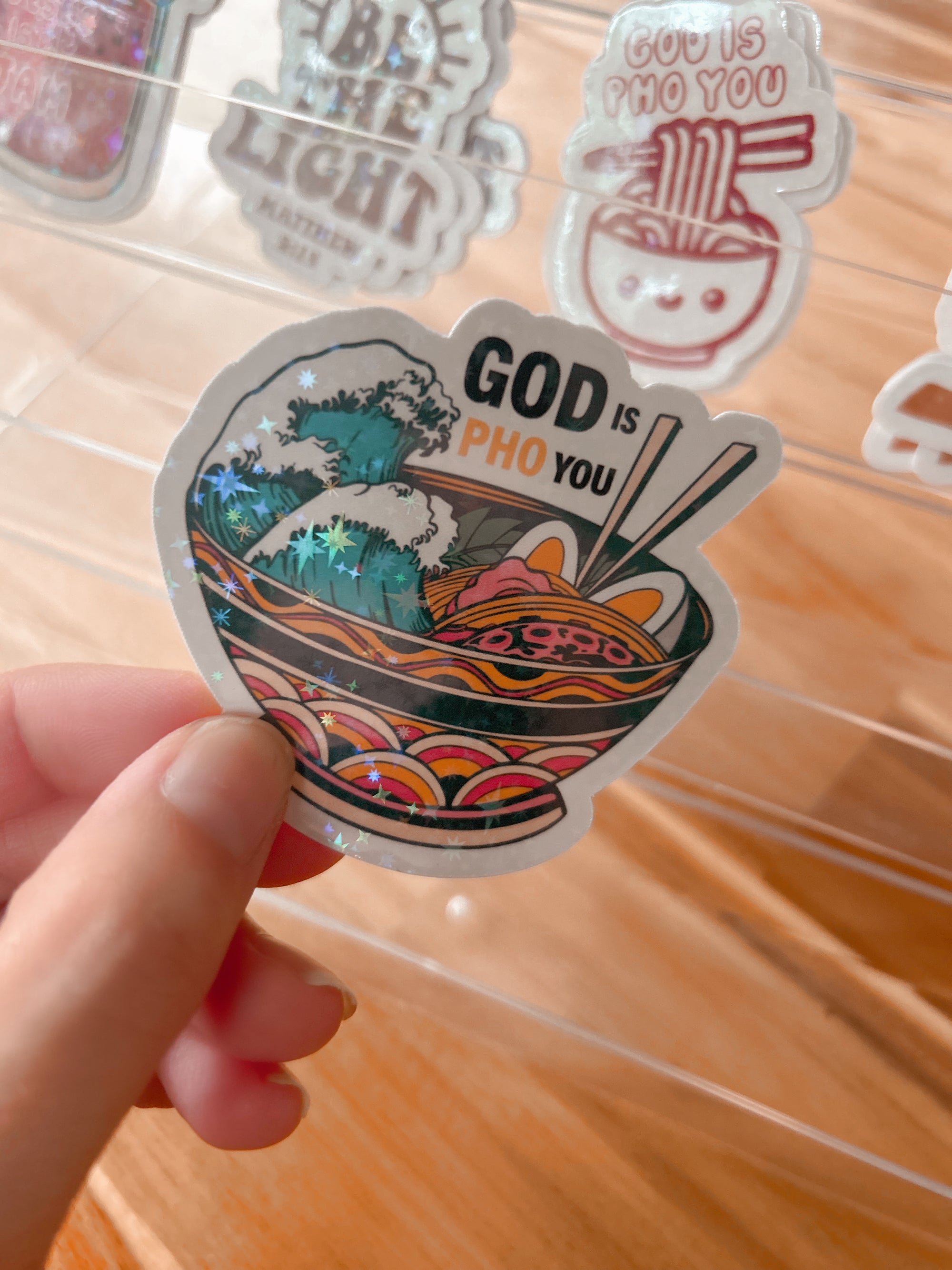 God Is Pho You Colored Sticker